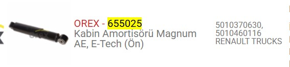 KABIN AMORTISORU RENO MAGNUM ON 5010 370 630 - 5010 460 115